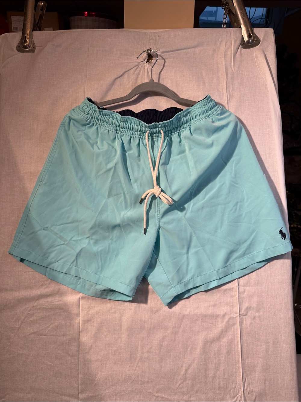 Polo by Ralph Lauren Aqua Drawstring Swim Shorts
